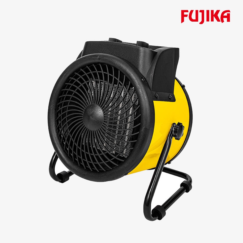 FUJIKA 온풍기 PTC히터 FU-2233 옐로우 높이29cm 자동온도센서 철제받침대 농업용