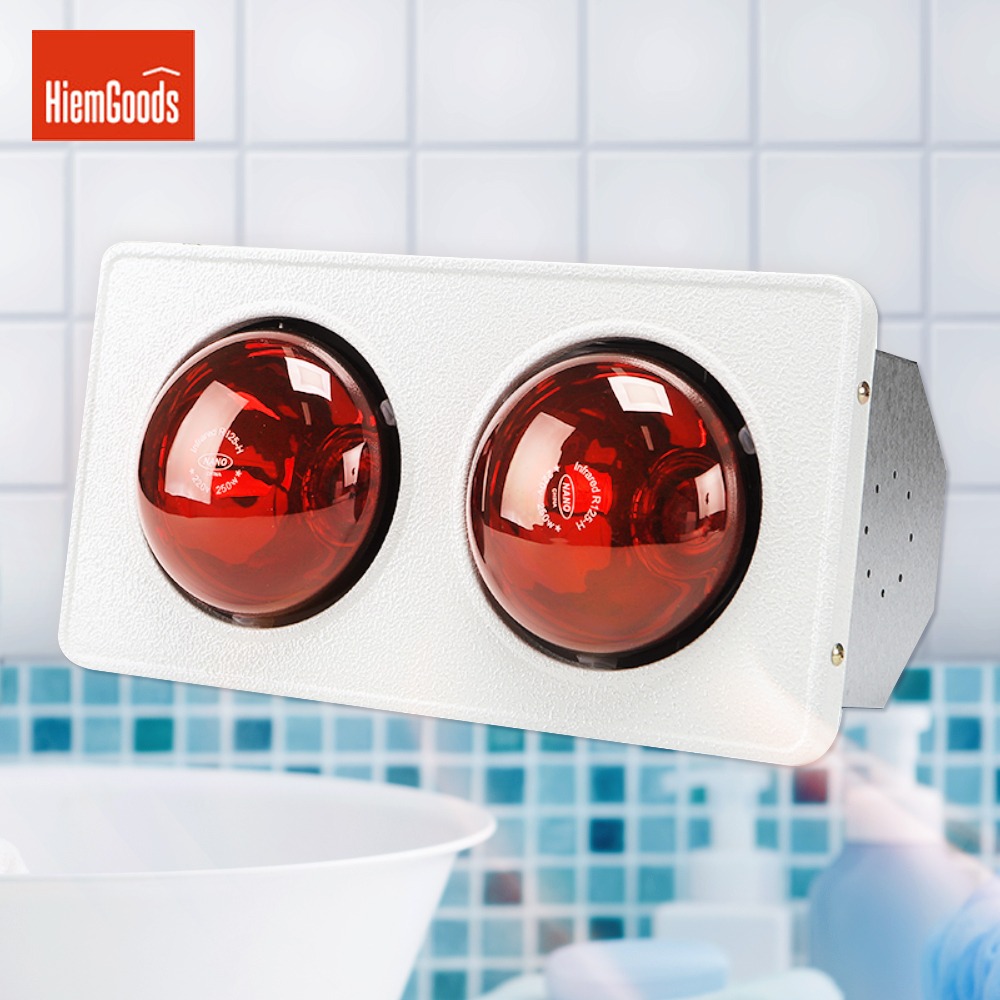 하임굿즈 욕실난로 NI-B2 2구 적색 난방램프 원적외선 난방기 샤워실히터
